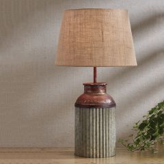 Corrugated Jug Table Lamp With Shade