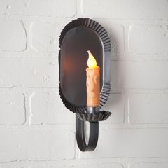Corrugated Metal Taper Candle Wall Sconce Set of 3