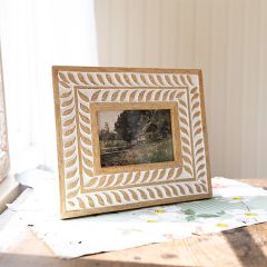 Cottage Classics Carved Wood Photo Frame