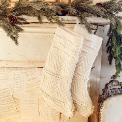 Cotton Blend Christmas Stocking