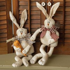 Cotton Bunny With Posable Ears Set of 2