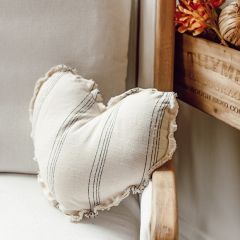 Cotton Heart Shaped Natural Pillow