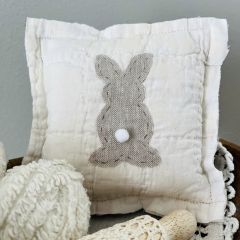 Cottontail Quilted Mini Pillow