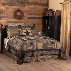 Country Check Star Patchwork Quilt