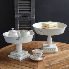 Country Chic Bakery Stand Set of 2