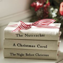 Country Christmas Book Stack