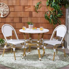 Country Coastal Outdoor Bistro Chair Set of 2