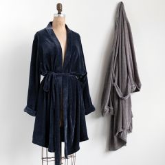 Country Comfort Velour Bathrobe Neutral Hue