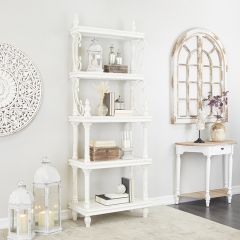 Country Cottage 5 Tier Scrolled Shelving Unit