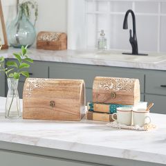 Country Cottage Wood Box Set of 3