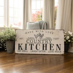 Country Kitchen Rustic Wall Sign