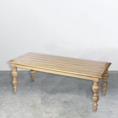 Country Spool Leg Dining Table