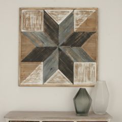 Country Star Wood Quilt Square Wall Art