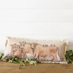 Cow Print Lumbar Pillow