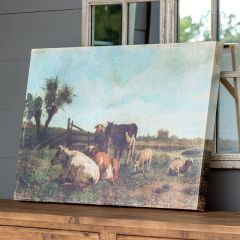Cows In Pasture Canvas Print