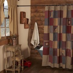Cozy Cabin Patchwork Shower Curtain