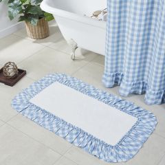 Cozy Cottage Blue Buffalo Check Bath Mat 27x48