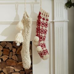 Cozy Knit Tasseled Stocking