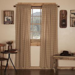 Cozy Lodge Scalloped 84 Inch Curtain Panel Set of 2