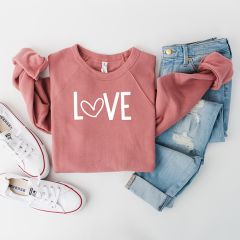 Cozy Mauve LOVE Sweatshirt