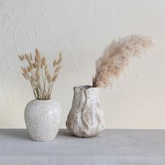 Crackle Glaze Stoneware Vase