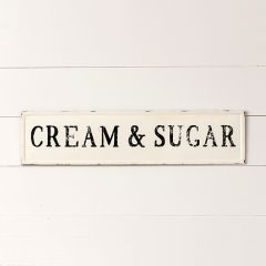 Cream Sugar Wall Sign