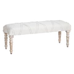 Creamy Classics Upholstered Seat Bench