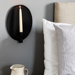 Crimped Edge Oval Candle Sconce