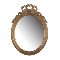 Crown Topped Ornate Oval Accent Mirror