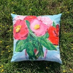 Abstract Floral Throw Pillow