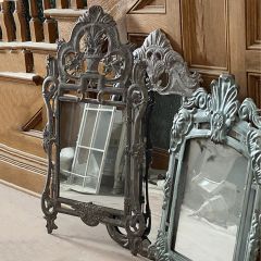 Vintage Inspired Ornate Pressed Tin Mirror 42 Inch