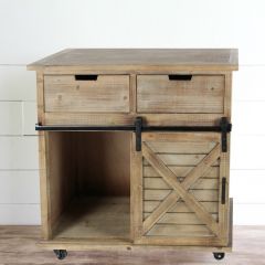 Storage Cabinet With Sliding Barndoor Wine Cabinet