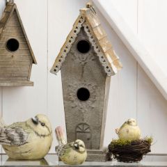 Rustic Metal Birdhouse With 2 Holes