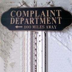 Complaint Department Humorous Wall Sign