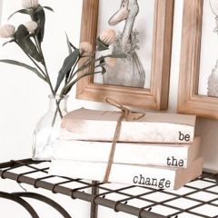 Be The Change Decorative Book Stack