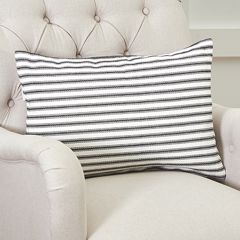 Woven Ticking Stripe Accent Pillow