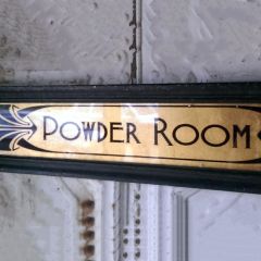Framed Powder Room Wall Sign