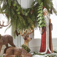 Santa Figure With Tree and Staff