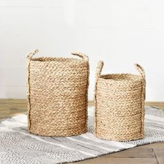 Handled Seagrass Storage Tubs Set of 2