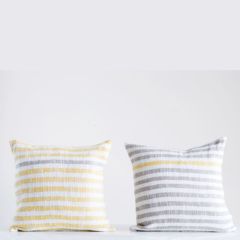 Striped Woven Cotton Throw Pillow Set of 2