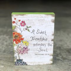 Sweet Friendship Wood Block Sign