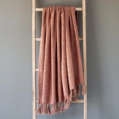 Faded Washed Linen Throw