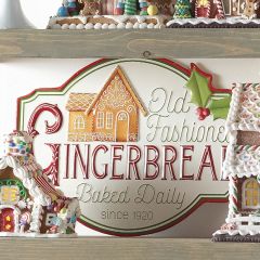 Old Fashioned Gingerbread Metal Sign
