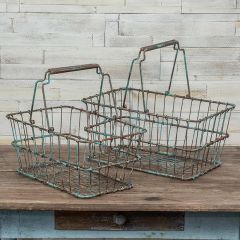 Weathered Wire Baskets Set of 2