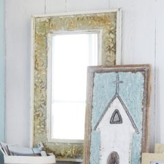 Ornate Wood Framed Wall Mirror