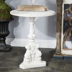 French Country Scrollwork Pedestal Table