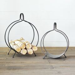 Round Firewood Holder Set of 2
