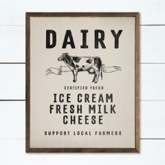 Dairy Certified Fresh Framed Wall Art