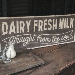 Dairy Fresh Milk Wall Sign