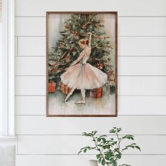 Dancer By Christmas Tree Wall Art